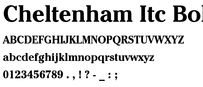 Cheltenham ITC Bold BT font