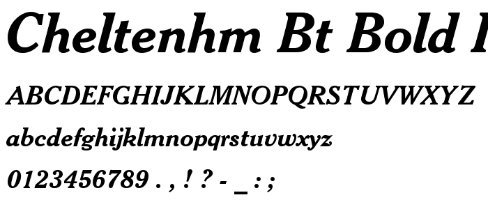 Cheltenhm BT Bold Italic font