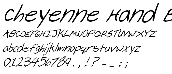 Cheyenne Hand Bold Italic police