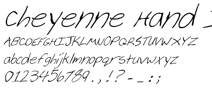 Cheyenne Hand Italic police