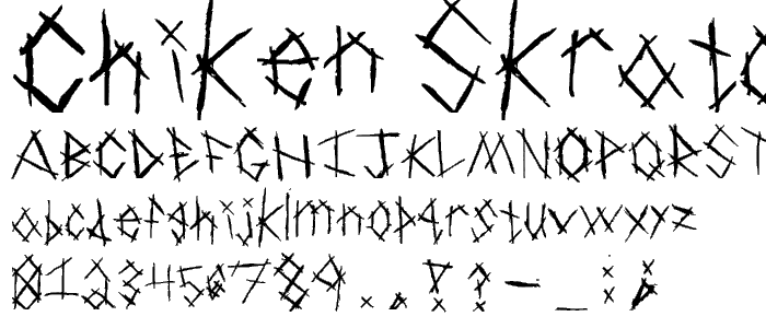 Chiken Skratch font