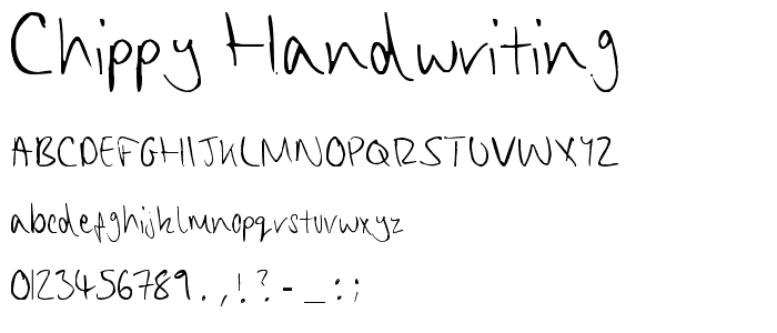 Chippy Handwriting font