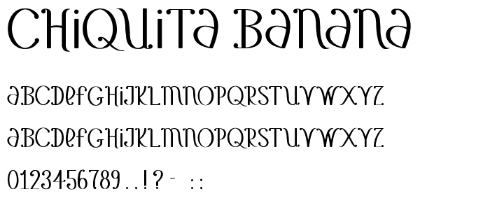 Chiquita Banana font