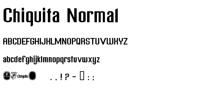 Chiquita Normal font