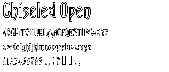 Chiseled Open font