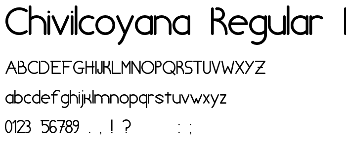 Chivilcoyana Regular Beta font