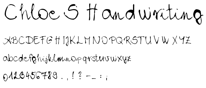 Chloe_s handwriting font