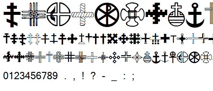 Christian Crosses III font