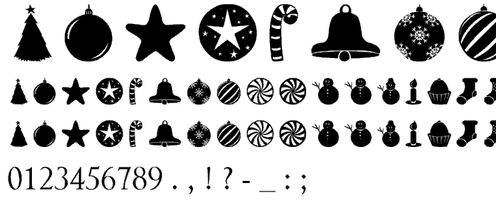 Christmas Shapes font