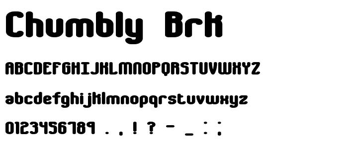 Chumbly BRK font