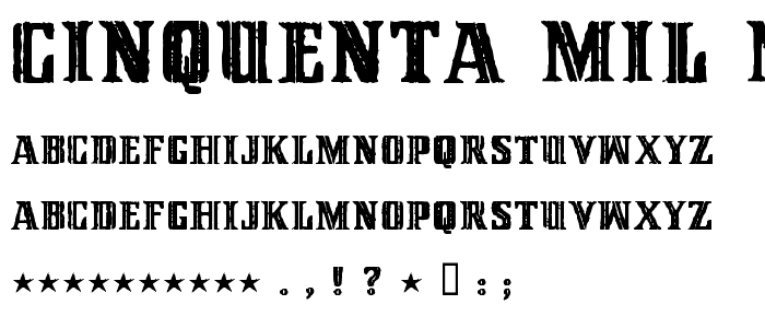 Cinquenta Mil Meticais font