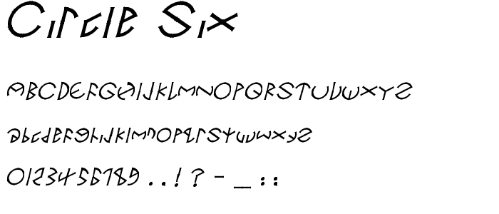 Circle Six font