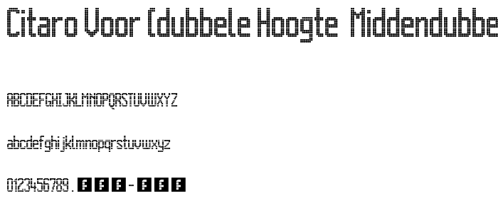 Citaro Voor (dubbele hoogte_ middendubbel) Regular font