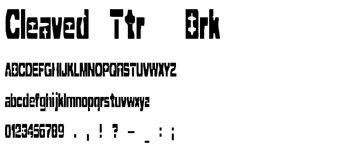 Cleaved TTR -BRK- font