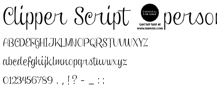 Clipper Script (Personal Use) police