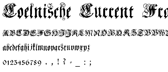 Coelnische Current Fraktur font