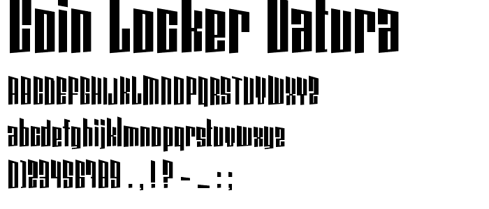 Coin Locker Datura font