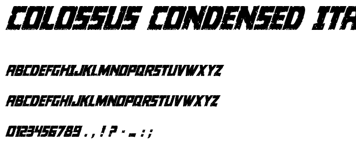 Colossus Condensed Italic police