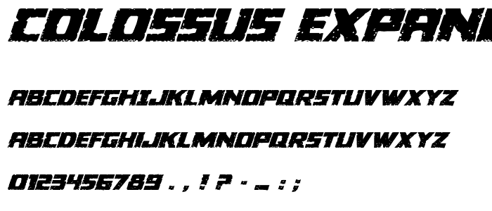 Colossus Expanded Italic police