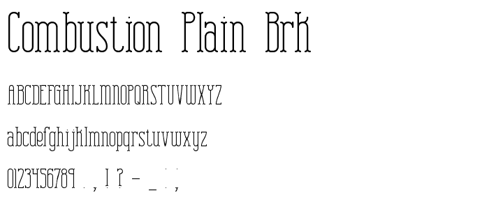 Combustion Plain BRK font