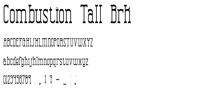 Combustion Tall BRK font