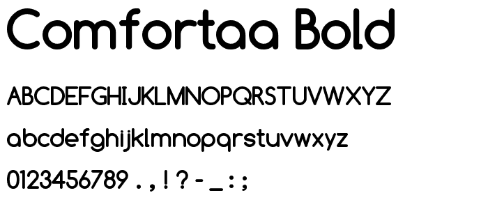 Comfortaa Bold Font : Basic Sans Serif : pickafont.com