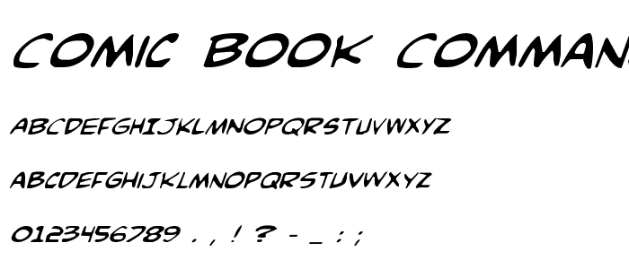 Comic Book Commando Italic police