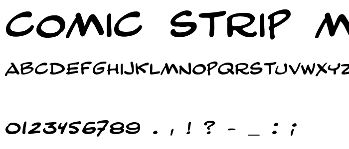 Comic Strip MN font