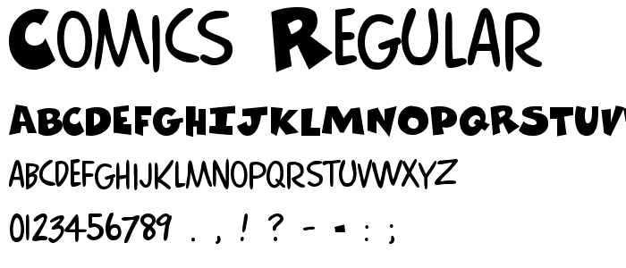 Comics Regular Font : Fancy Comic : pickafont.com