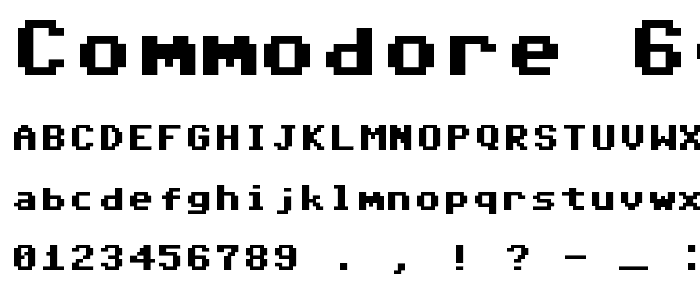 Commodore 64 Pixeled font