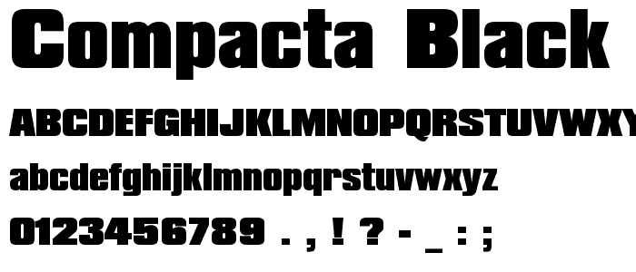 Compacta Black BT font