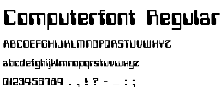 Computerfont Regular police