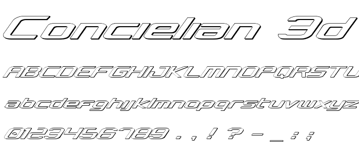 Concielian 3D font