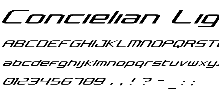 Concielian Light font