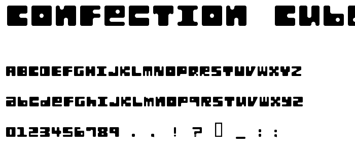 Confection Cubes font