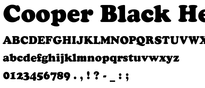 Cooper Black Headline BT font