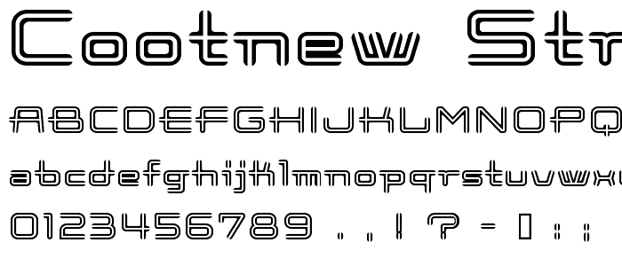 Cootnew Stripe font