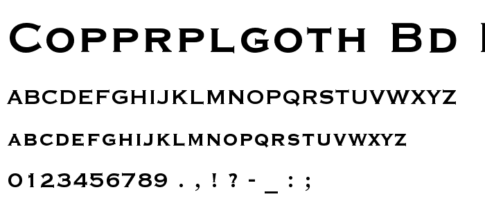 CopprplGoth Bd BT Bold font