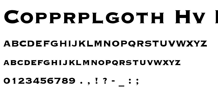 CopprplGoth Hv BT Heavy font