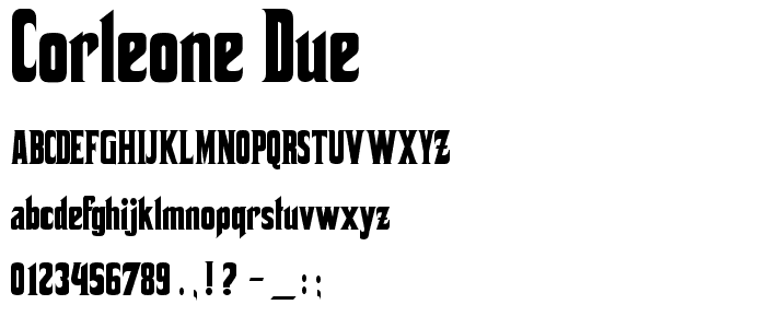 Corleone Due font