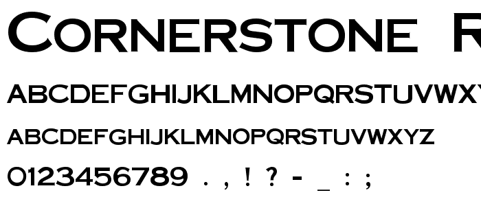 Cornerstone Regular font