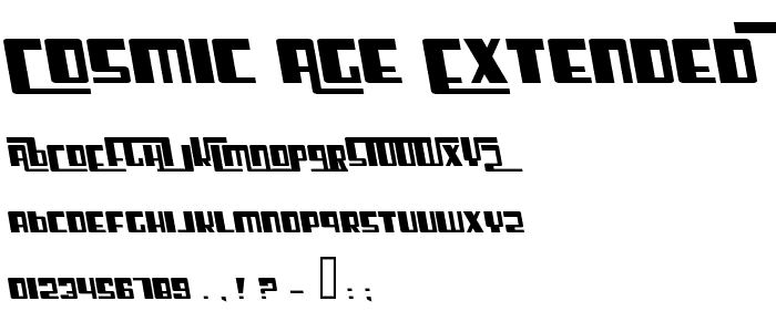 Cosmic Age Extended Italic police