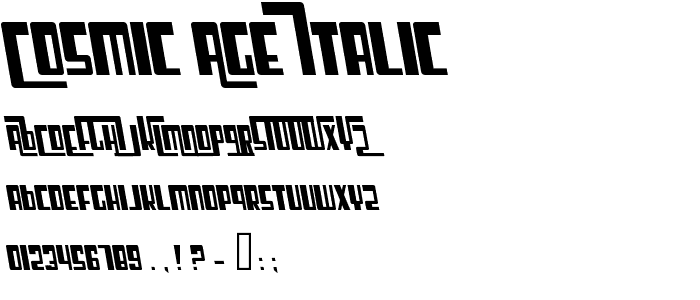 Cosmic Age Italic police