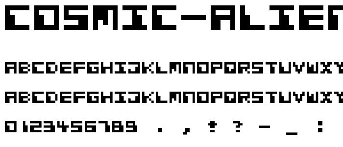 Cosmic Alien font