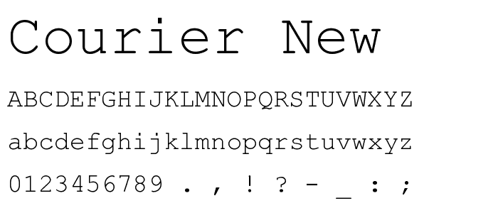 Courier New font