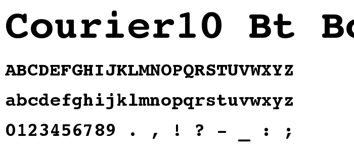 Courier10 BT Bold font