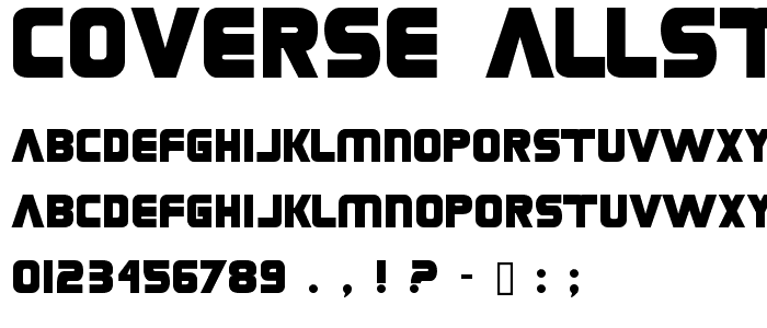 Coverse Allstars font