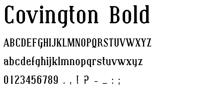 Covington Bold font