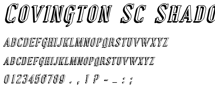 Covington SC Shadow Italic font