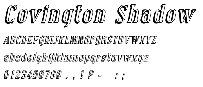 Covington Shadow Italic font